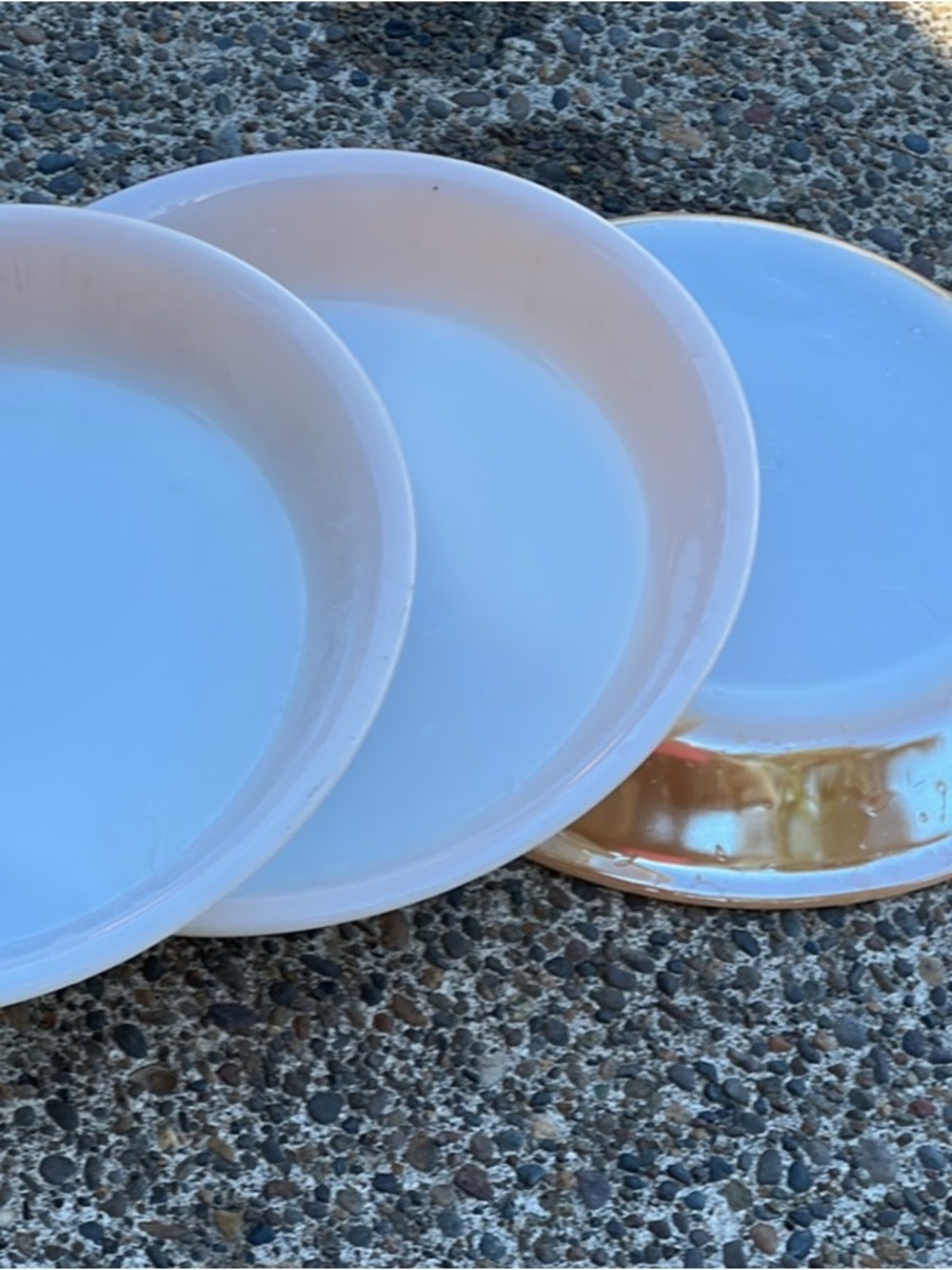 White and Gold Disposable Party Plates - set of 3